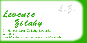 levente zilahy business card